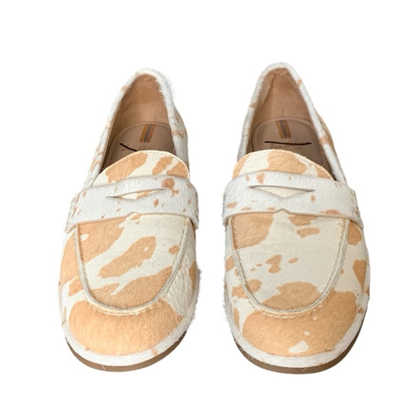 Sam Edelman Birch natural and ivory Brahma calf hair penny loafer. NWOT.‎ Size 8 - Picture 3 of 9